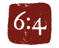 6:4 Block logo white numbers
