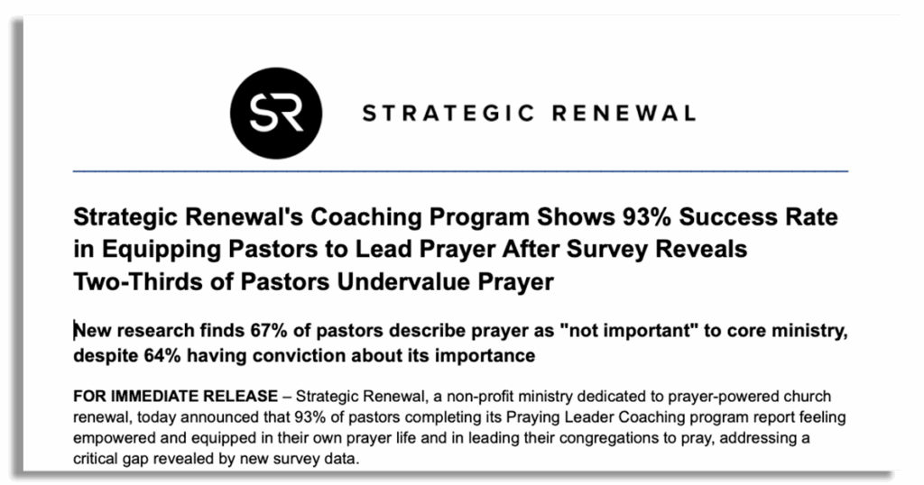 first paragraph of press release