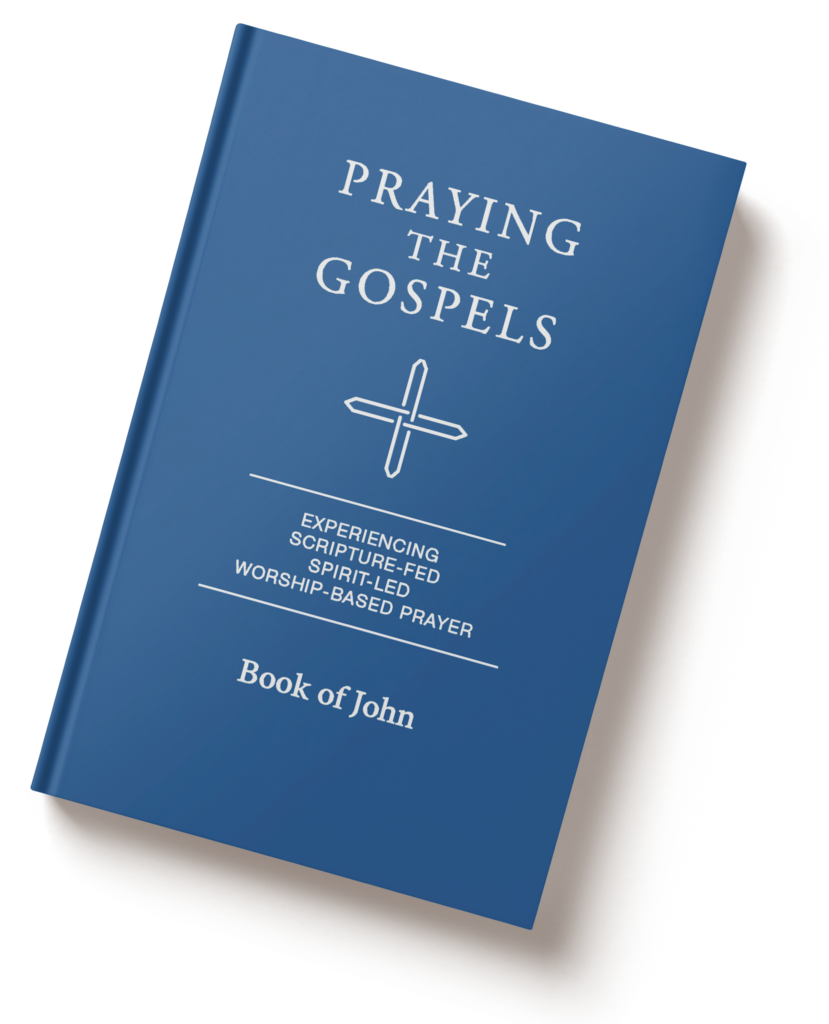 image of a blue book titles Praying the Gospels | Book of John